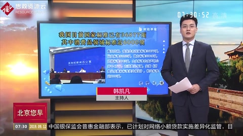 我國目前國家標(biāo)準(zhǔn)已有36877項(xiàng)　其中消費(fèi)品領(lǐng)域標(biāo)準(zhǔn)近6000項(xiàng)