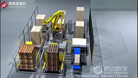 工業(yè)自動(dòng)化設(shè)備三維動(dòng)畫演示 物流機(jī)械臂仿真