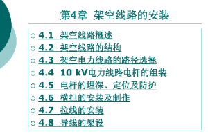 <em>課件</em>：<em>鐵道</em><em>供電</em><em>技術</em><em>專業(yè)</em>：《電力內外線施工—第4章架空線路的<em>安裝</em>》