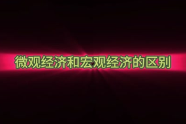 微觀經(jīng)濟(jì)和<em>宏觀</em>經(jīng)濟(jì)的區(qū)別？